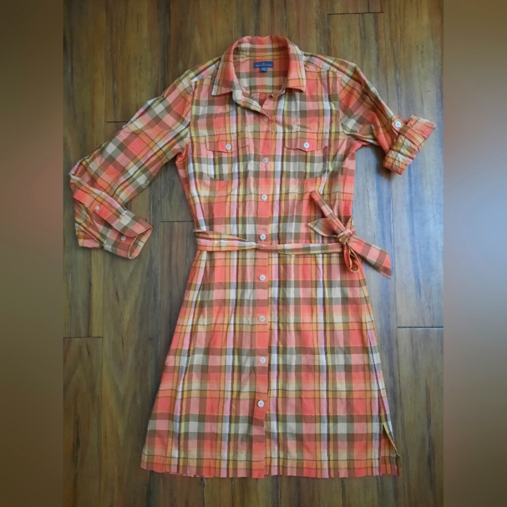 LL BEAN SIGNATURE ~ Plaid Long Sleeve Dress